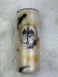 READY TO SHIP Dragon Rider 24oz skinny mica swirls marble  Epoxy tumbler