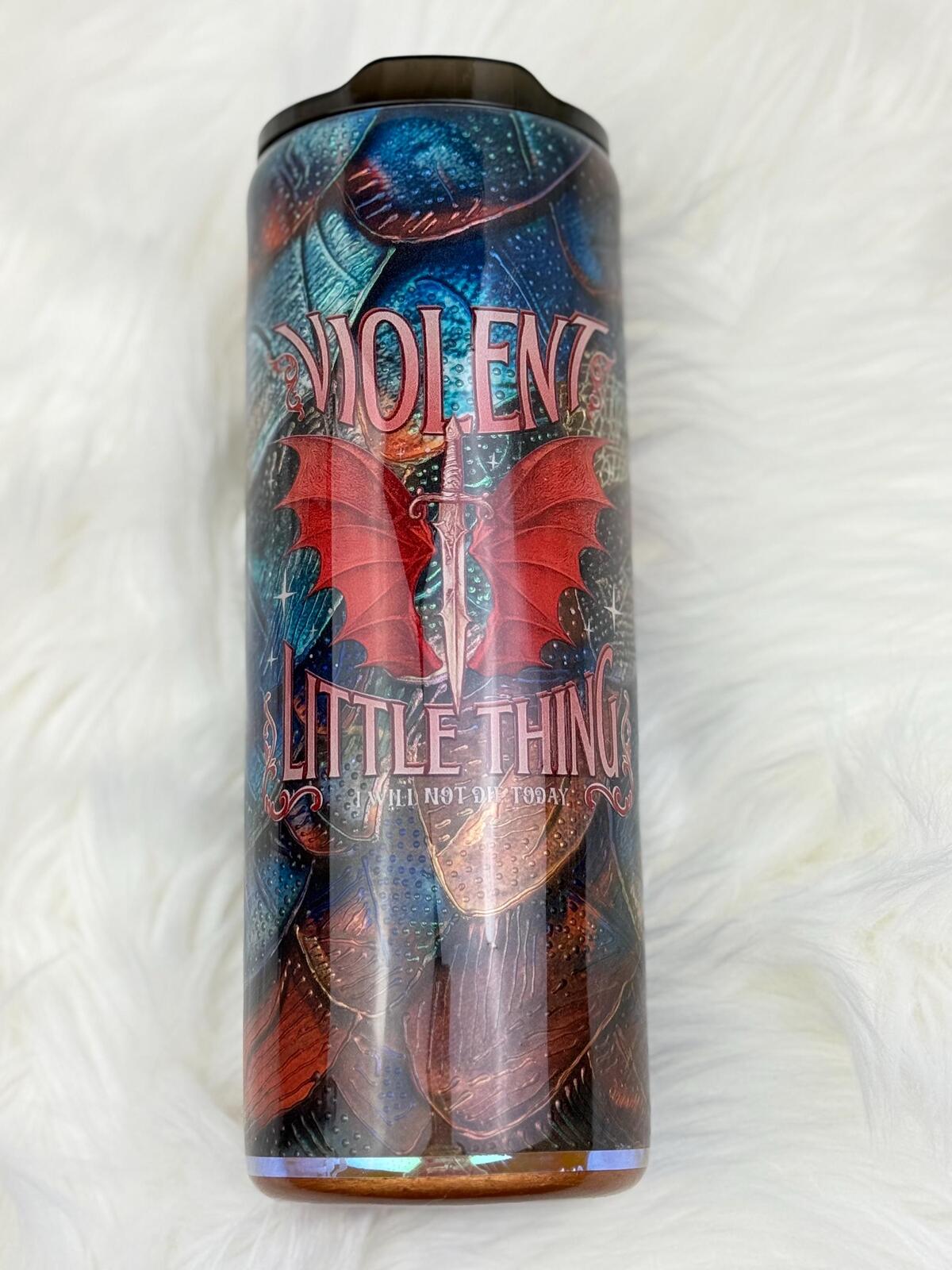 READY TO SHIP Dragon Scale 24oz skinny hand detailed Epoxy tumbler Violent Little Thing