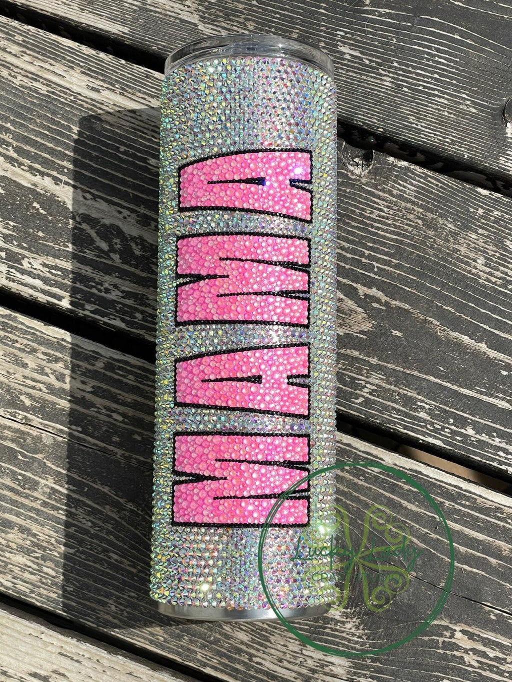 READY TO SHIP Hot Pink Mama Rhinestone 30oz Tumbler - high quality glass rhinestones