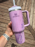READY TO SHIP - HydroJug Lilac Opal Marble - 40oz  - Glitter purple swirl glass delicious gorgeous