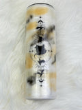 READY TO SHIP Dragon Rider War College 30oz  skinny mica swirls marble  Epoxy tumbler