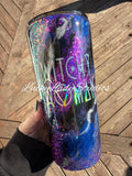 Witchy Woman 24oz tapered Glitter Epoxy Tumbler Galaxy